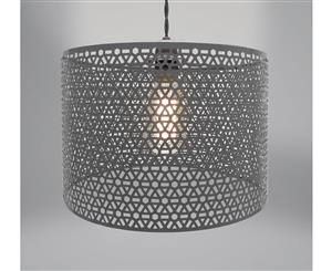 Country Club Metal Light Fitting Geo Grey