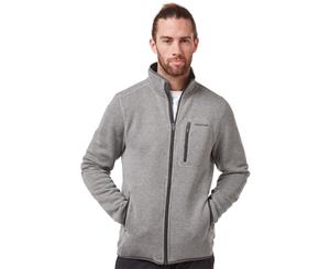 Craghoppers Mens Etna Knit Look Insulating Fleece Jacket - SGryM/DkGrey