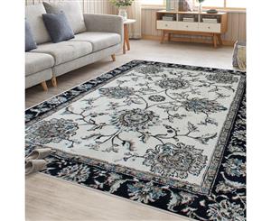 Cream Blue Renna Vintage-Style #2 Floor Area Traditional Soft Rug Carpet