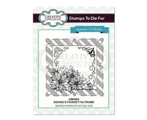 Creative Expressions - Denise's Poinsettia Frame Pre Cut Stamp