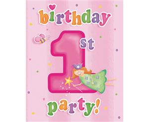 Creative Party Fun At 1 Birthday Invitations (Pack Of 8) (Pink) - SG11547