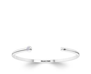 Dallas Stars Diamond Cuff Bracelet For Women In Sterling Silver Design by BIXLER - Sterling Silver