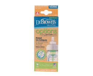 Dr Brown's 150ml Option Glass Feeding Bottle - Wide Neck - Single