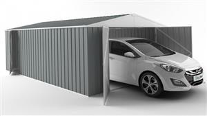 EasyShed 4538 Tall Garage Shed - Armour Grey