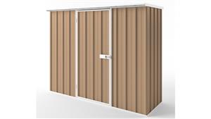 EasyShed S2308 Tall Flat Roof Garden Shed - Pale Terracotta