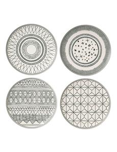 Ed Grey Accents 21cm Plate Set Of 4