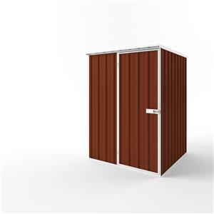 EnduraShed 1.5 x 1.5 x 2.12m Tall Flat Roof Garden Shed - Tuscan Red