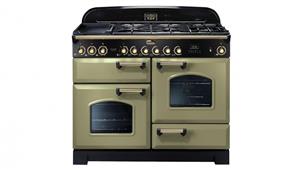 Falcon Classic Deluxe 1100mm Dual Fuel Freestanding Cooker - Olive Brass