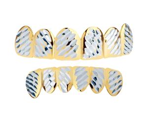 Gold Grillz - One size fits all - Diamond Cut IV - SET - Gold