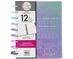 Happy Planner 12-Month Undated Classic Planner 9.25in x 7in - Fitness Jan - Dec