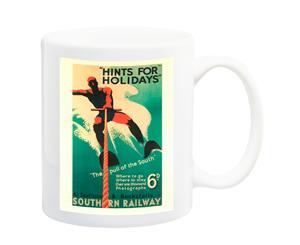 Hints For Holidays 1938 Southern Railways Mug - 11 Fluid Oz