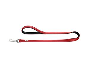 Hunter Premium Capri Leather Dog Leash - Red/Black