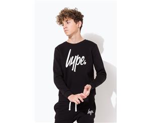 Hype Black Hype Script Kids Kids Unisex Crewneck - Grey