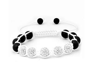 Iced Out Unisex Bracelet - FIVE ICED BALLS - White