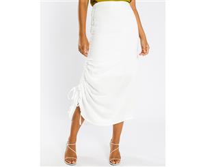 Interval Womens Bernie Skirt In White Skirts Midi & Pencil Outlet