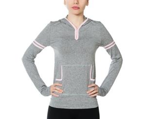 Jerf- Womens-Borden Grey melange - Seamless Hoodie