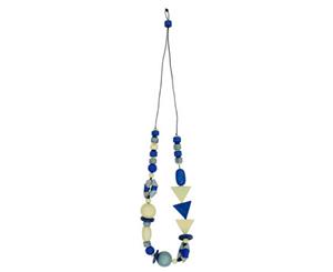 KAJA Clothing VIOLET - Necklace Navy Multi Wood beads