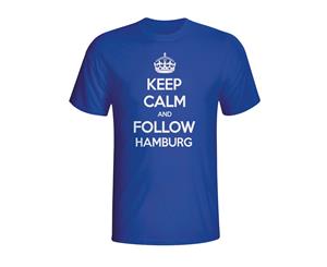 Keep Calm And Follow Hamburg T-shirt (blue)