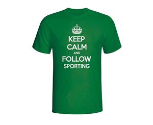 Keep Calm And Follow Sporting Lisbon T-shirt (green)