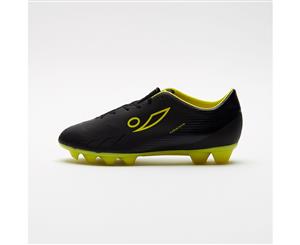 Kids Concave Halo + FG - Black/Neon Yellow Football Boots