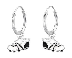 Kids Sterling Silver Football Soccer Shoes Earrings