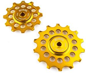 Kogel 12TNW 12-Tooth Narrow/Wide Ceramic MTB Pulley Set (Shimano) Gold