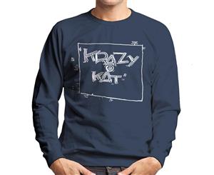 Krazy Kat Box Logo Men's Sweatshirt - Navy Blue