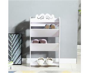 Levede 4 Tiers 43 Width Tilt Chic Hollow Shoe Rack Stand Storage Organiser Shelf