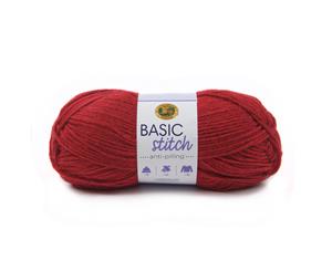 Lion Brand Yarn - Basic Stitch Anti-Pilling - Red Heather 100g