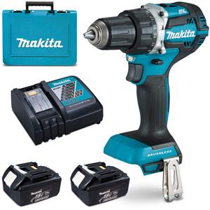 Makita 18V Brushless 3.0Ah Li-Ion Cordless Heavy Duty Driver Drill Combo Kit DDF484RFE