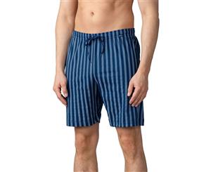 Mey Men 20950 Lounge Striped Cotton Pyjama Short - Neptune Blue