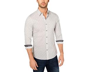 Michael Kors Mens Dot Print Stretch Button-Down Shirt