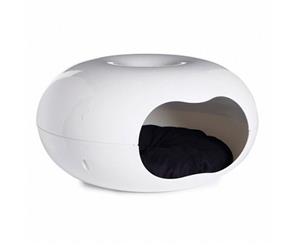 Moderna Donut Cat Cave Plastic Bed for Cats & Small Dogs