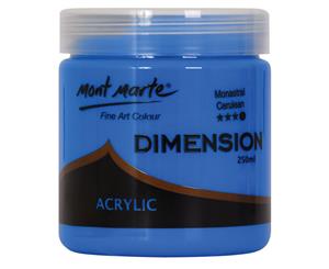 Mont Marte Dimension Acrylic Paint 250ml Pot - Monastral Cerulean