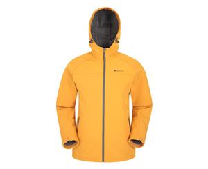 Mountain Warehouse Mens Softshell Jacket with Windproof and Water Resistant - Yellow