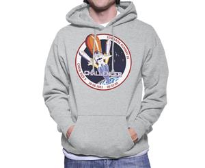 NASA STS 8 Challenger Mission Badge Men's Hooded Sweatshirt - Heather Grey