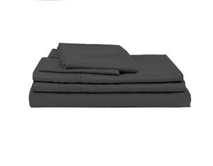 Natural Home Bamboo Sheet Set Super King Bed CHARCOAL