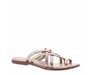 Naughty Monkey Womens Rose Gold Cross Sandal