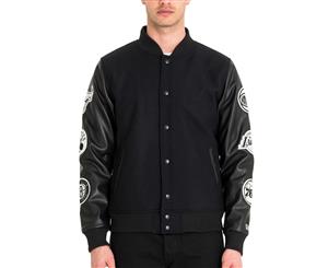 New Era Varsity College Jacket - NBA Team Patches - Black