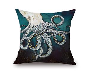 Octopus on Marine Life Cotton&linen Pillow Cover 84483