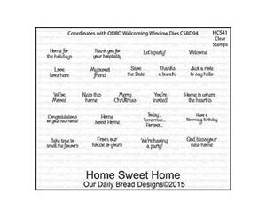 Our Daily Bread Clear Rubber Stamp 5 Inch X6.75 Inch Home Sweet Home