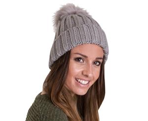 Outdoor Look Womens/Ladies Cannich PomPom Knitted Winter Beanie Hat - LightGrey