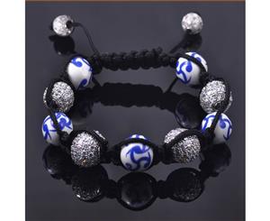 PREMIUM DISCO BALL Bracelet - FIVE BLUE - Black