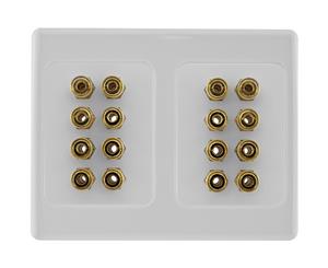 PRO1144 Pro2 16 Terminal Speaker Wall Plate 16X Banana Sockets 8X Banana Sockets 16 TERMINAL SPEAKER WALL PLATE