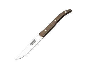 Pack of 12 Tramontina Polywood Brown Esteio Micro Serrated Steak Knife 100mm (Box 12)