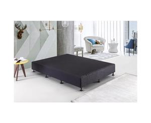 Palermo Queen Ensemble Bed Base Midnight Black Linen Fabric