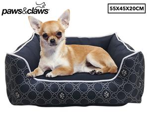 Paws & Claws 55x45x20cm Fremantle Walled Oxford Pet Bed - Navy