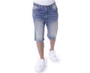 Pelle Pelle Buster Baggy Denim Shorts Four Seasons - Blue