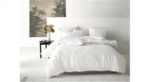 Penelope White Queen Quilt Cover Set