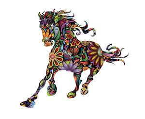 Pentium horse Decals Wall Sticker (Size180cm x 100cm)